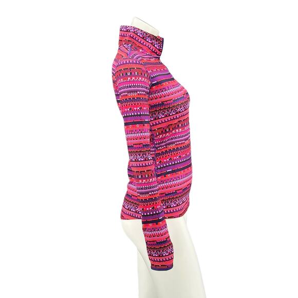 Nike Top Womens Small Purple Orange Half Zip Pro Dri Fit Activewear Running Gym - Picture 3 of 8